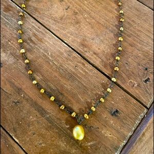 Silpada .925 Silver  Golden pearl necklace. Retired